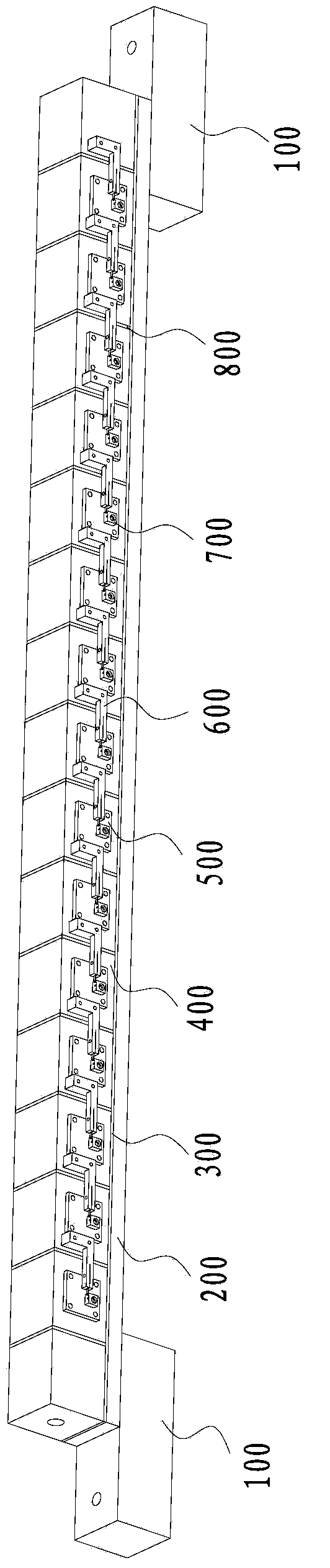 Fixing clamp for laser service life testing