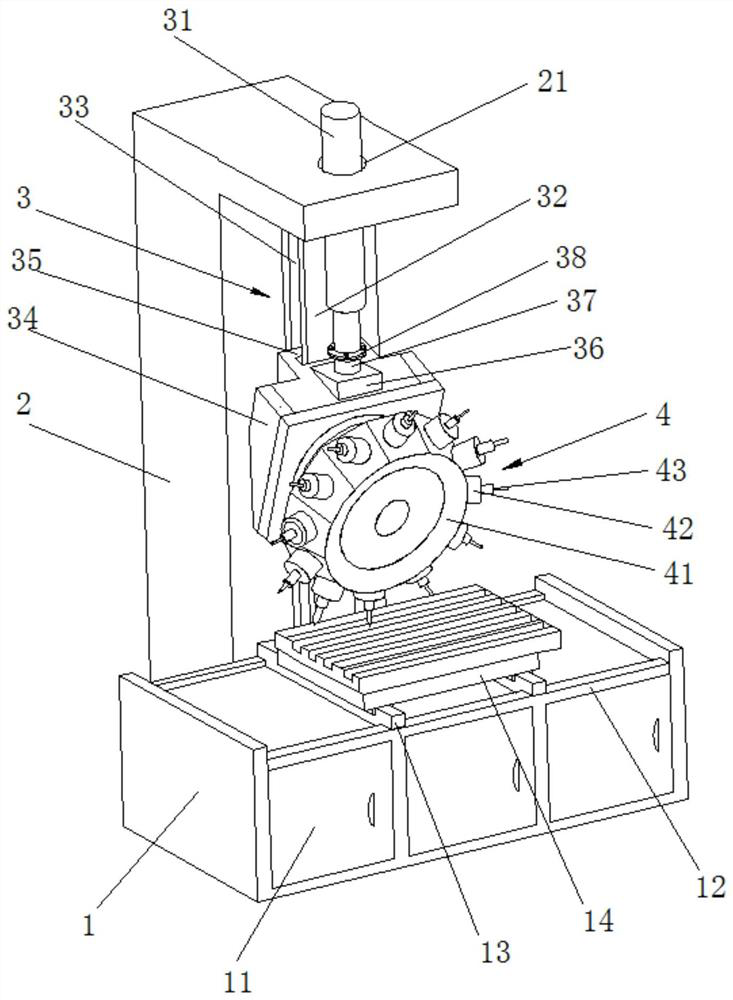 Drilling device for metal components