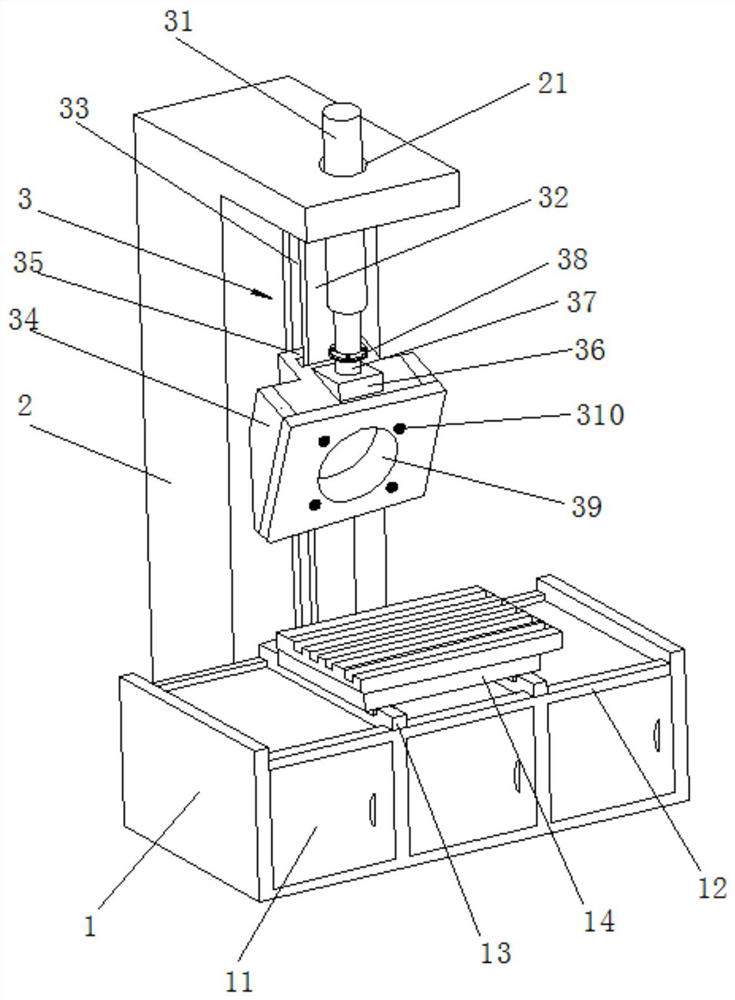 Drilling device for metal components