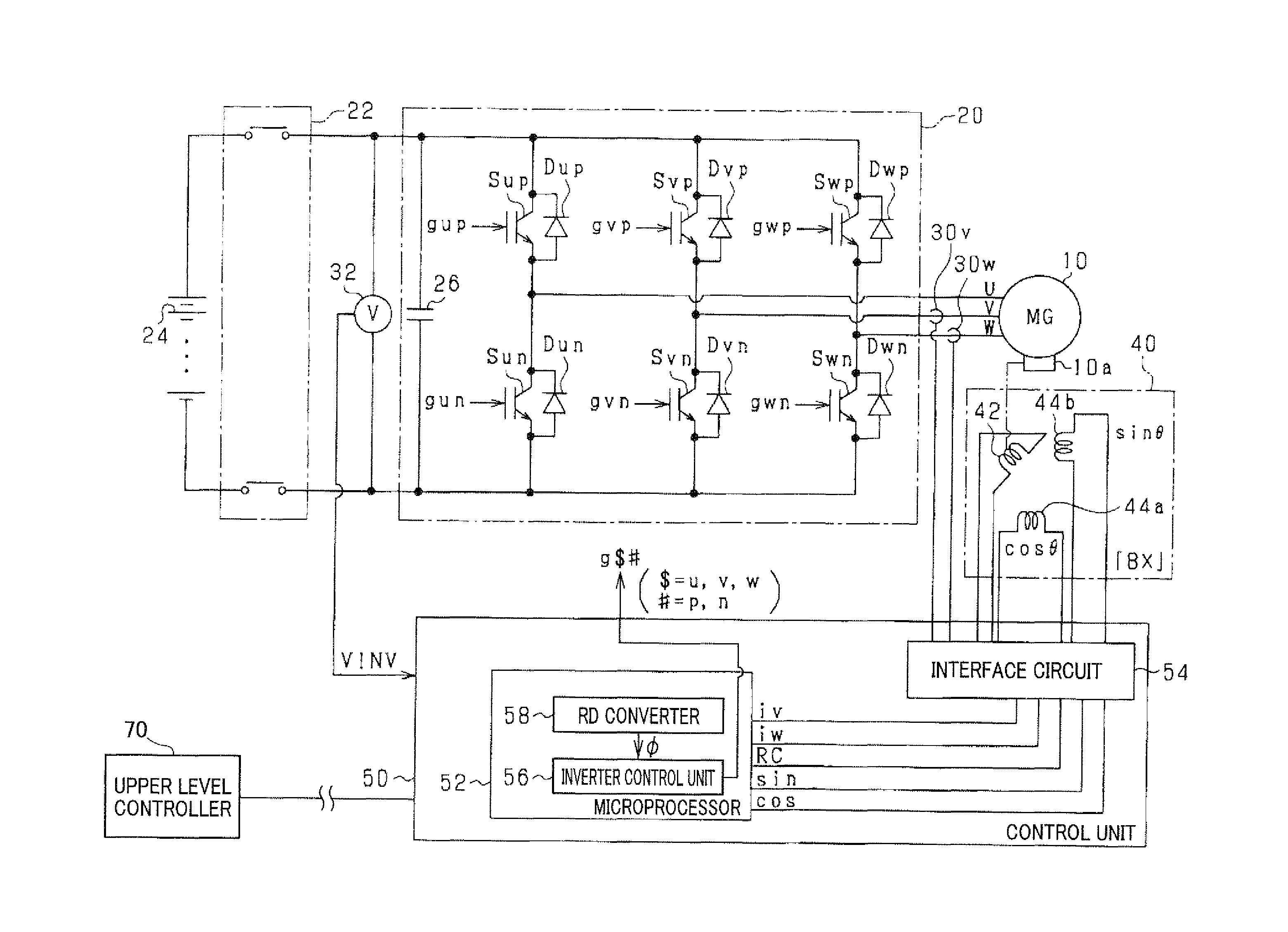 Apparatus for controlling rotating machine based on output signal of resolver