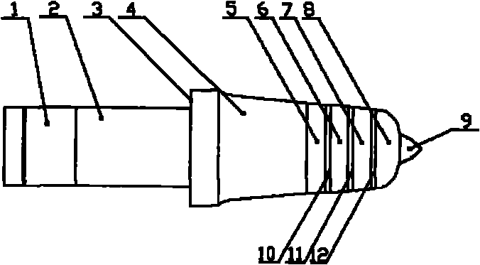 Pick having bimetal structure and preparation method thereof