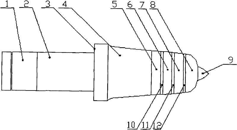 Pick having bimetal structure and preparation method thereof