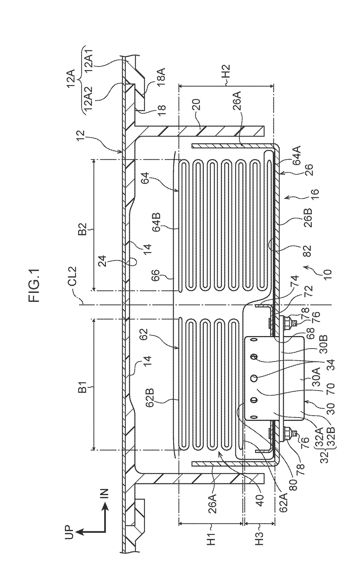 Front passenger seat airbag device