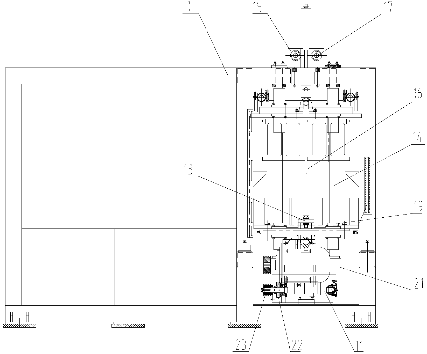 Novel mould vibrating brick making machine