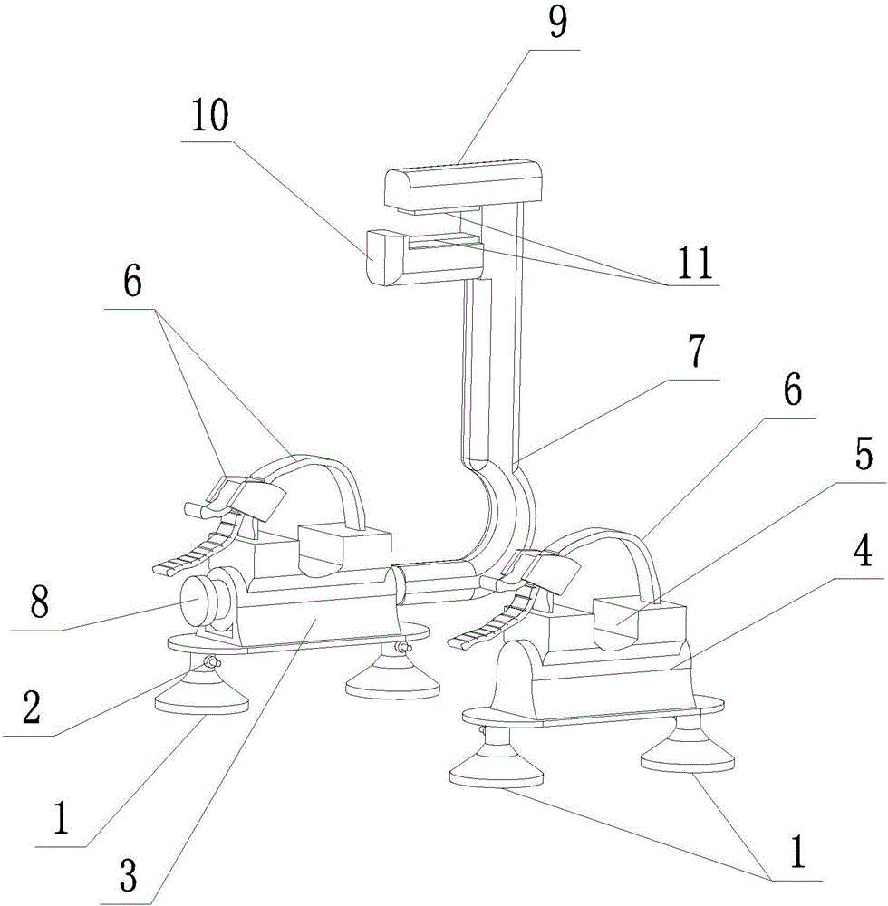 Bicycle fixing device used on top of automobile