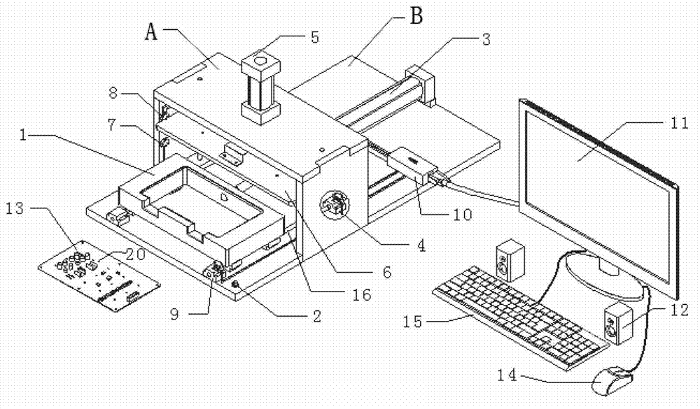 Detection device for detecting circuit board