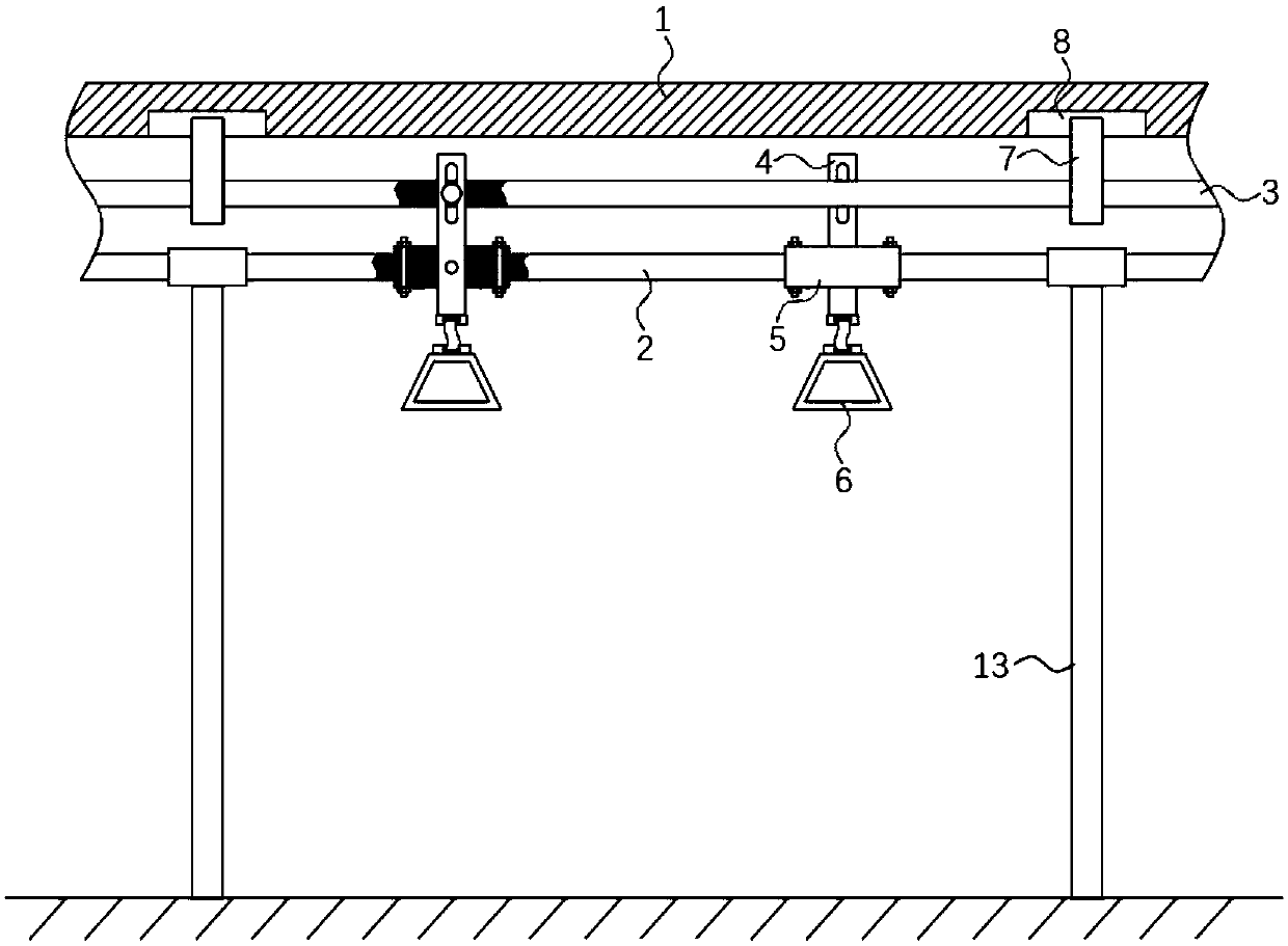 Anti-emergency brake handrail for buses