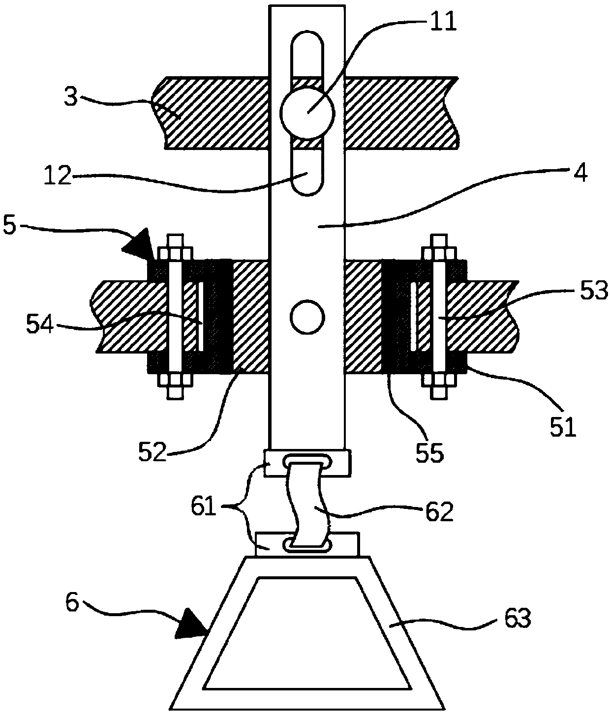 Anti-emergency brake handrail for buses