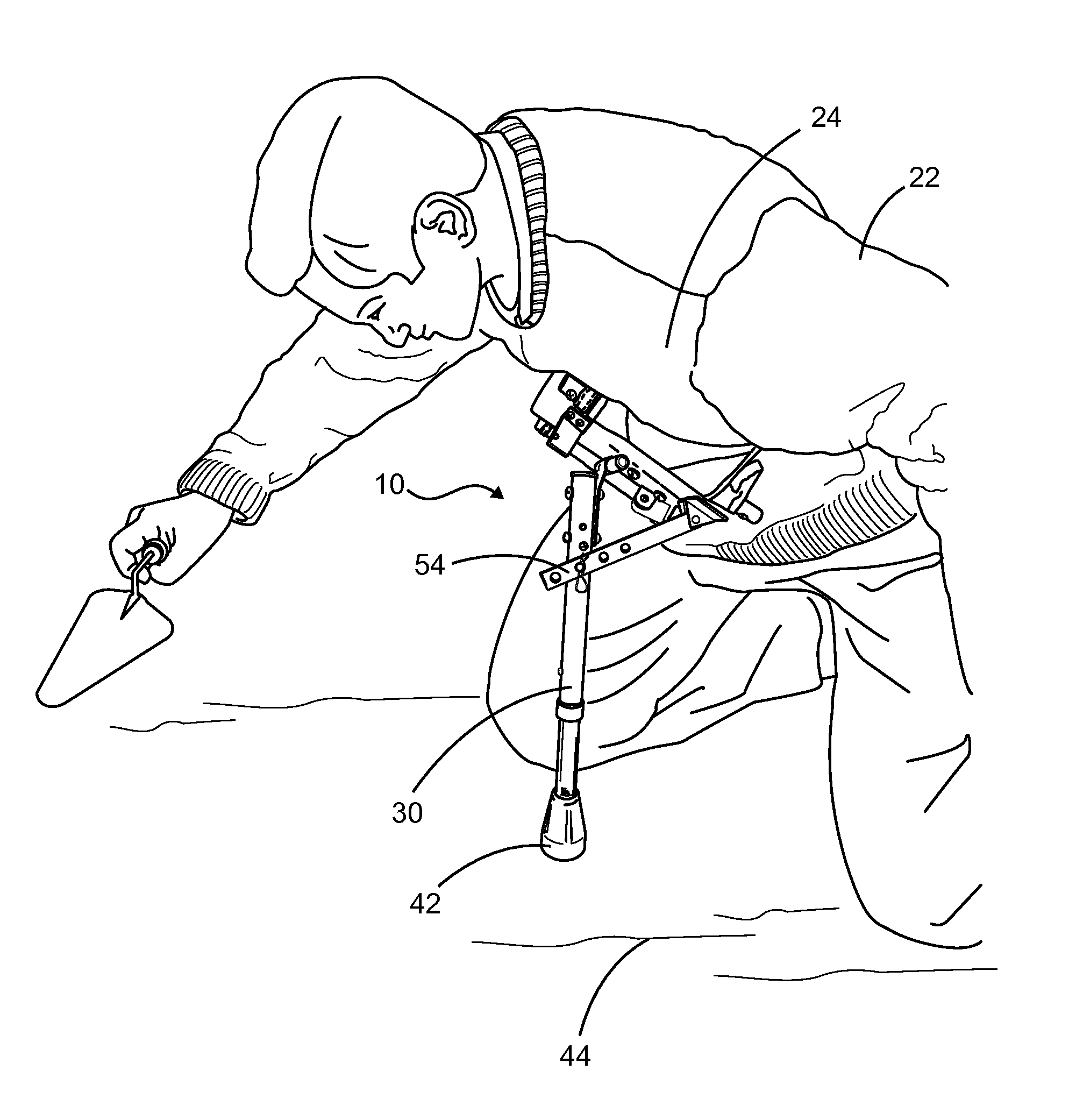 Chest mounted worker's support