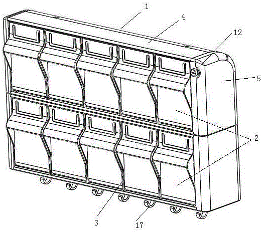 Medical material box with locking mechanism