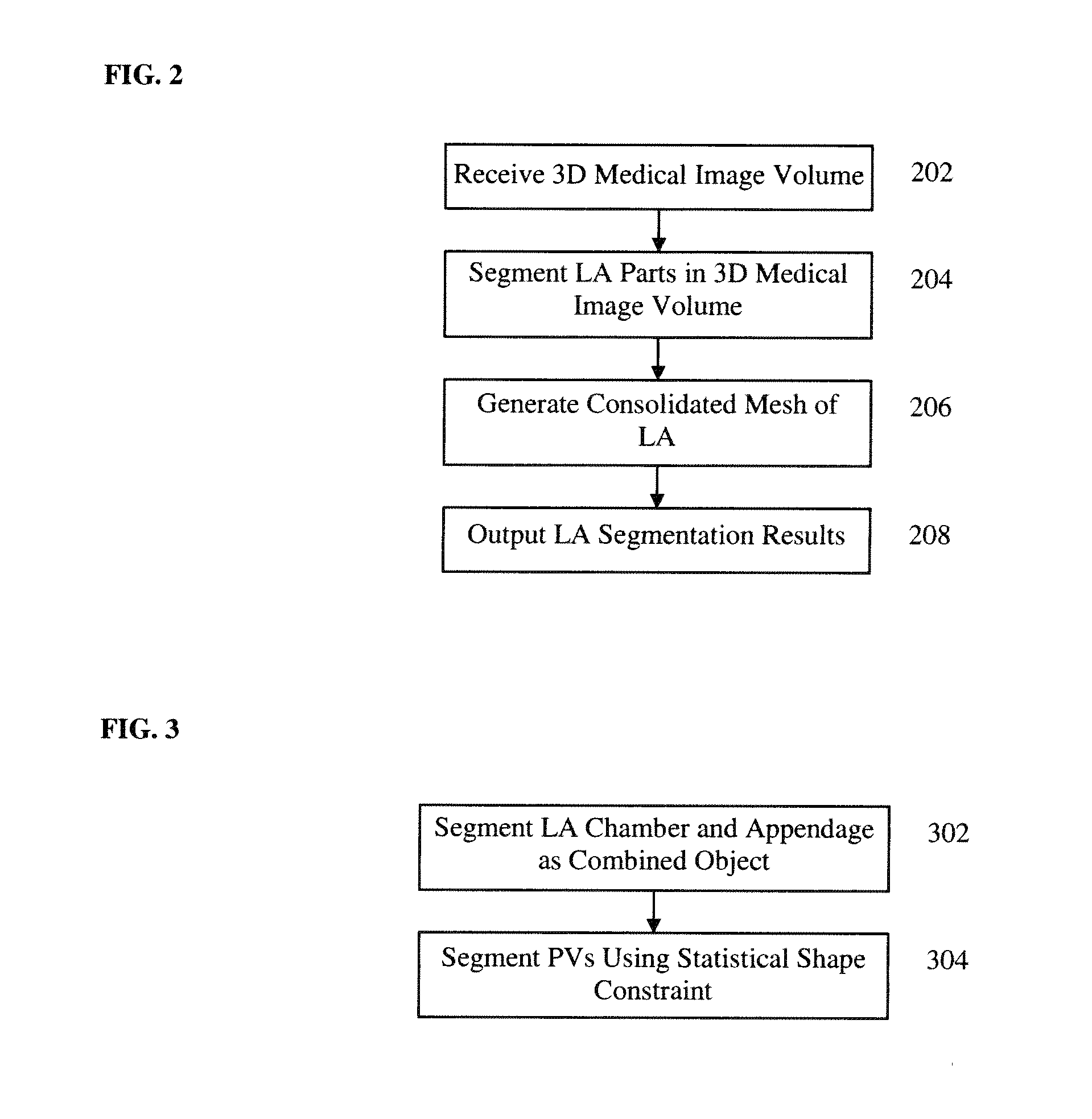 Method and system for multi-part left atrium segmentation in C-arm computed tomography volumes using shape constraints