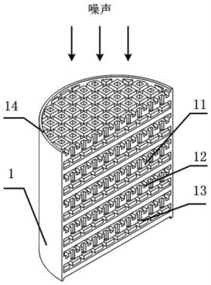 Sound insulation structure with air interlayer and ventilation while sound insulation