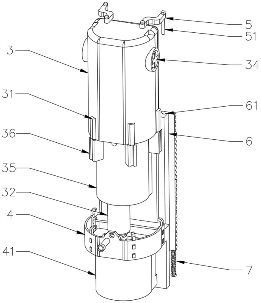 A punching device suitable for pump body