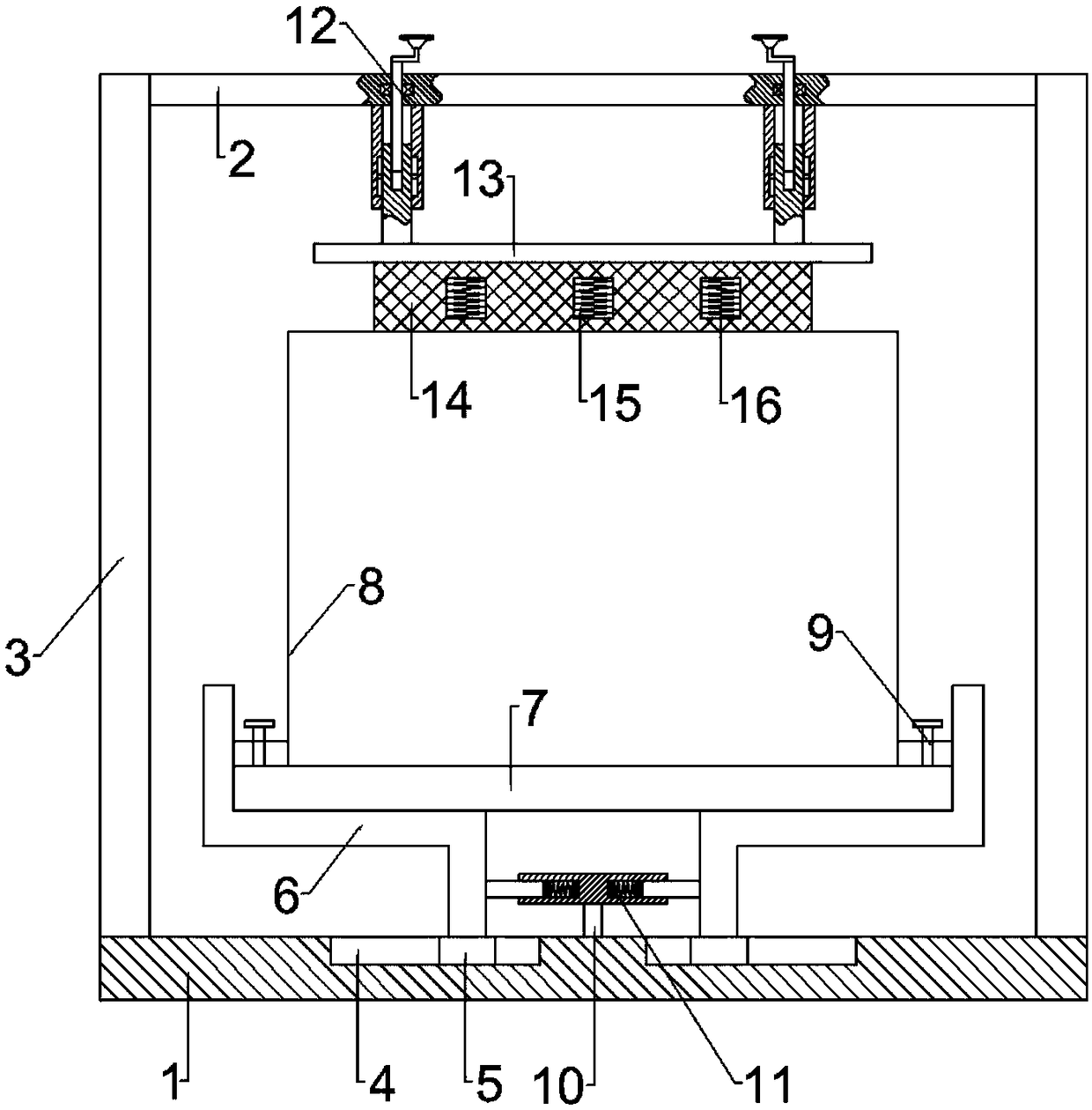 Computer hardware installation device based on upper, lower, left, and right positioning principle