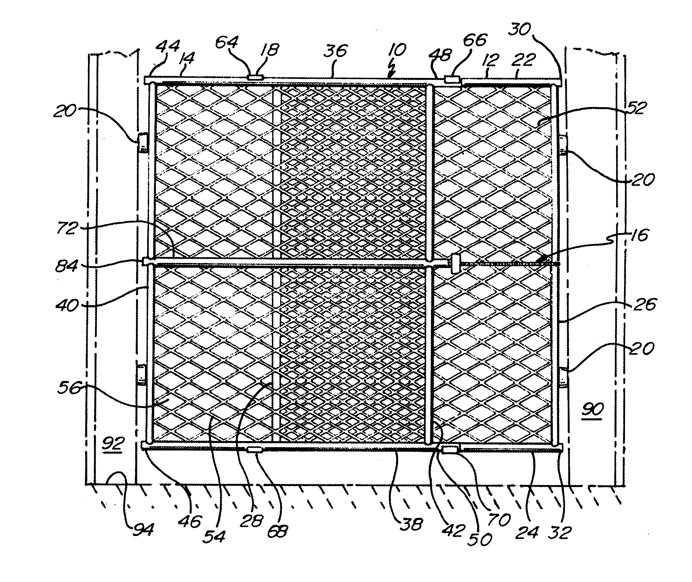 Quickly Slideable And Incrementally Adjustable Barrier