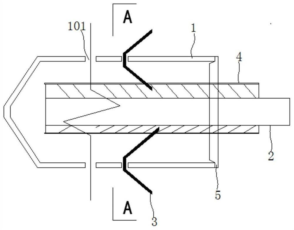 Self-anchored perforated steel pipe supporting device and anchoring construction method thereof