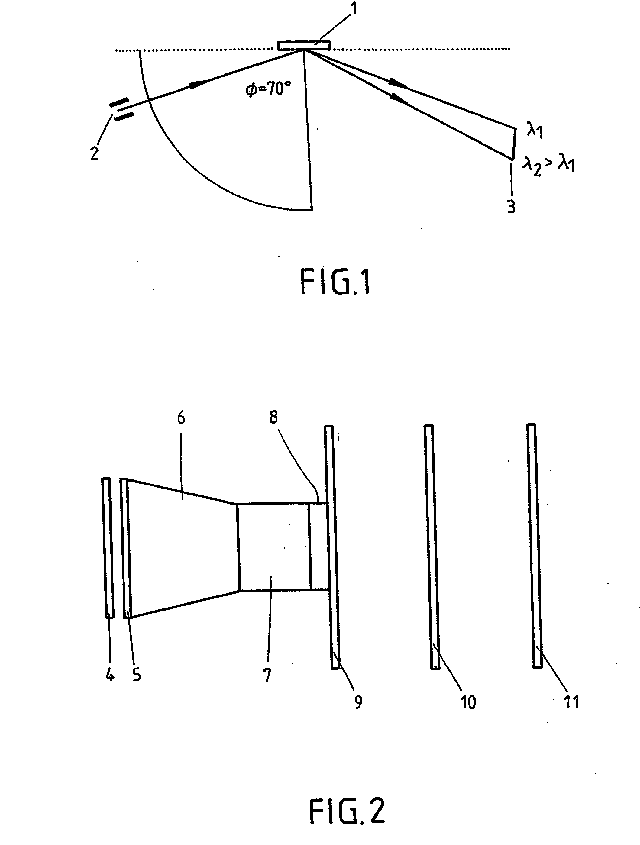 Camera head for fast reproduction of a vaccum uv spectrometer spectrum