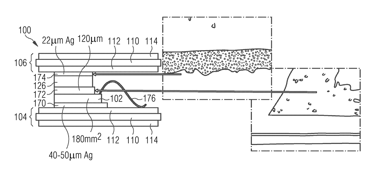 Package with interconnections having different melting temperatures