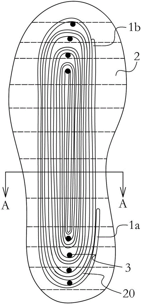 Hollow rope and insole made from same