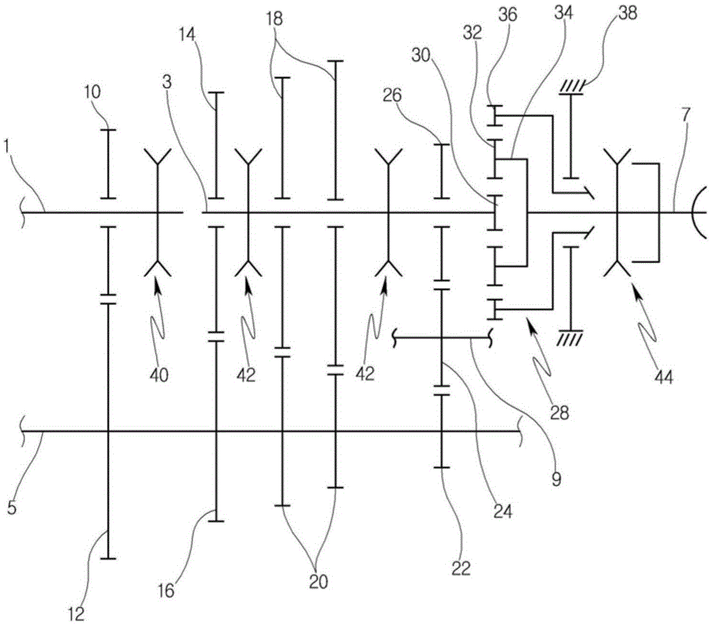 Interval transmission misoperation-preventing device for commercial vehicle