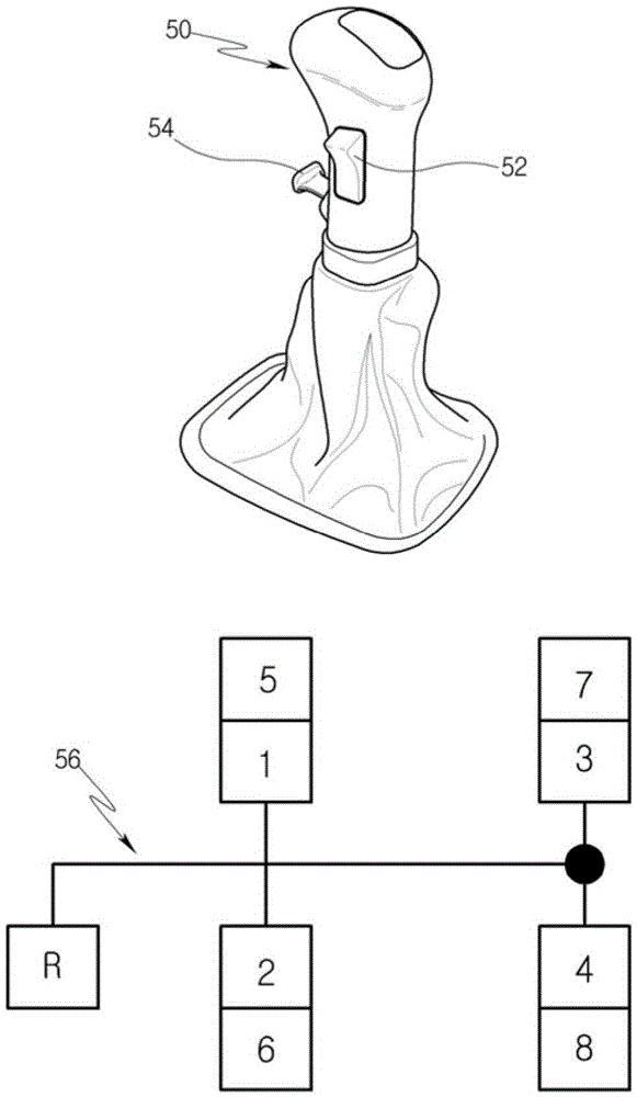 Interval transmission misoperation-preventing device for commercial vehicle