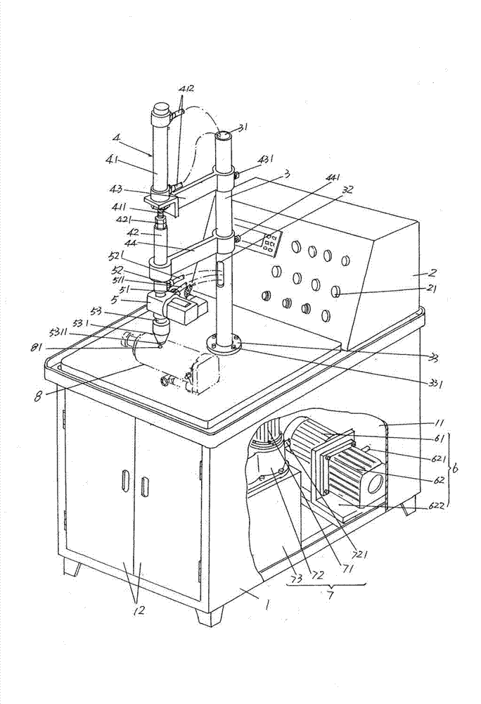 Lifting jack oiling machine