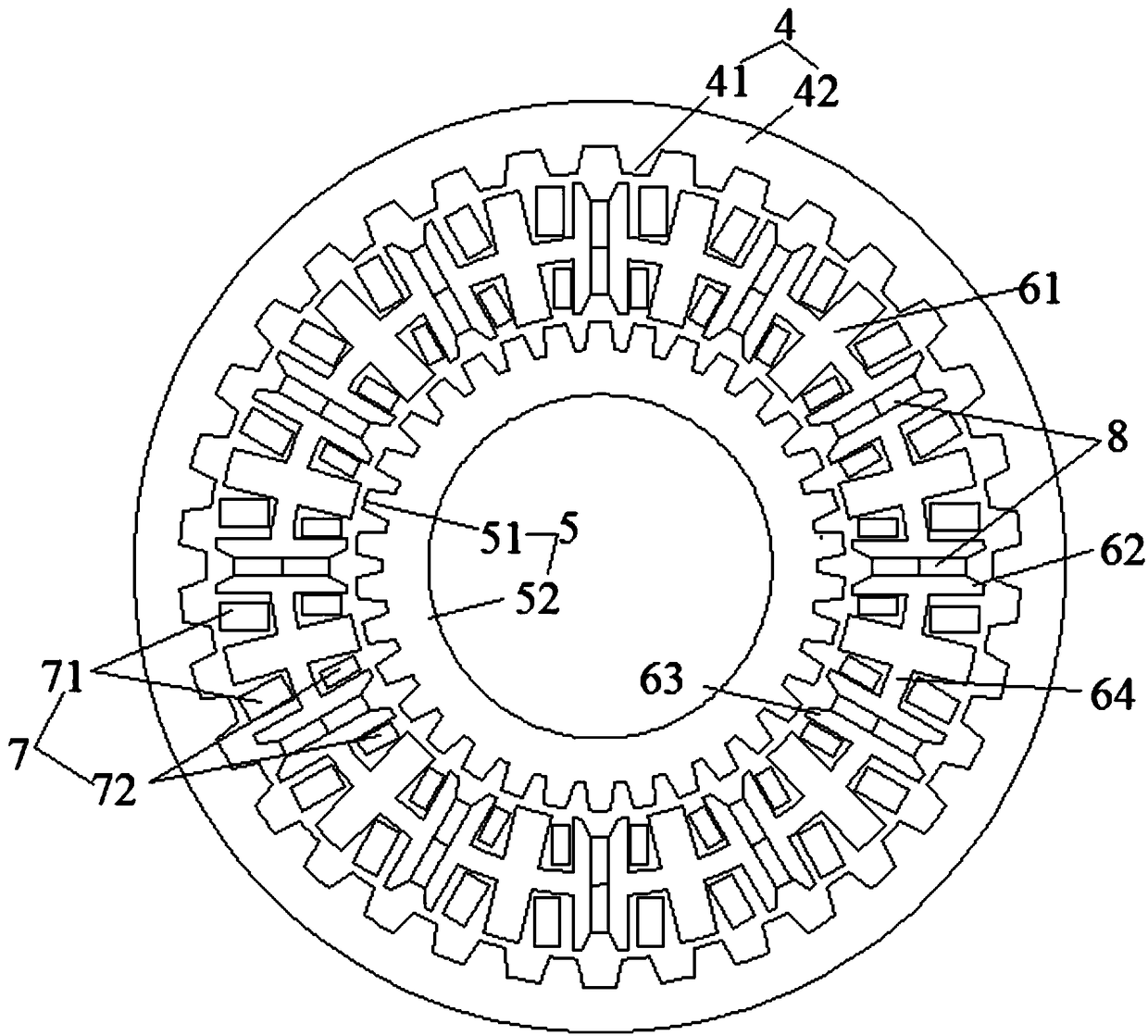 A permanent magnet brushless double-rotor motor