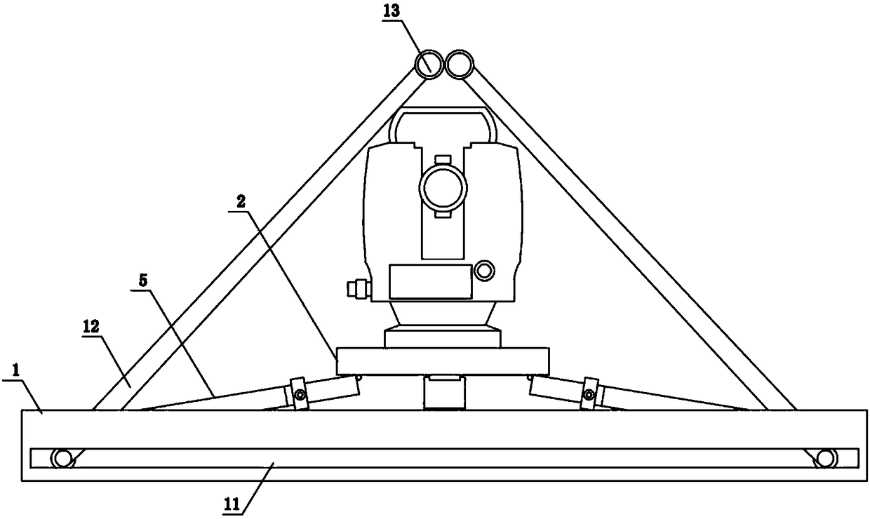 Measuring instrument supporting device