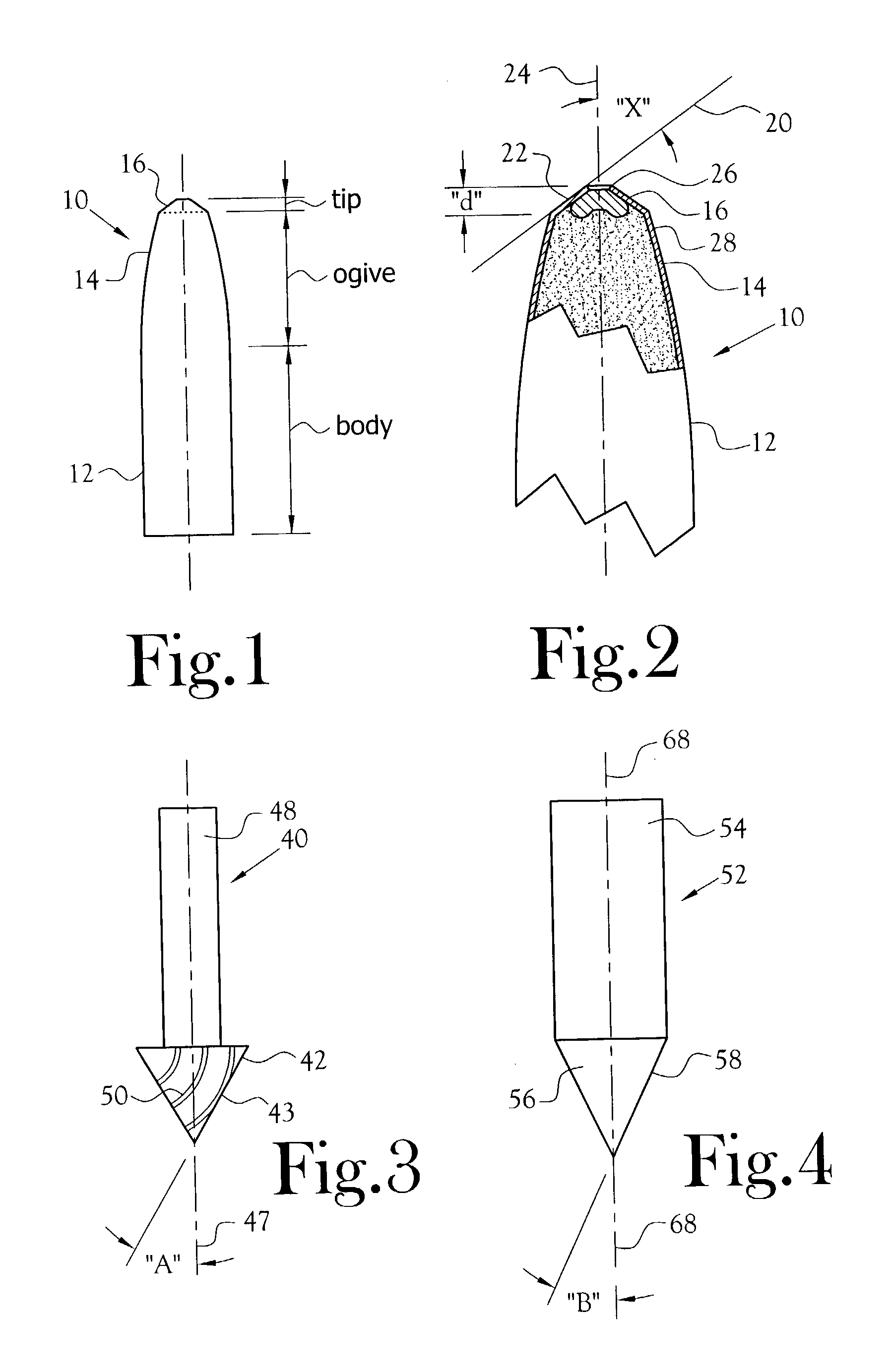 Ammunition projectile having enhanced aerodynamic profile