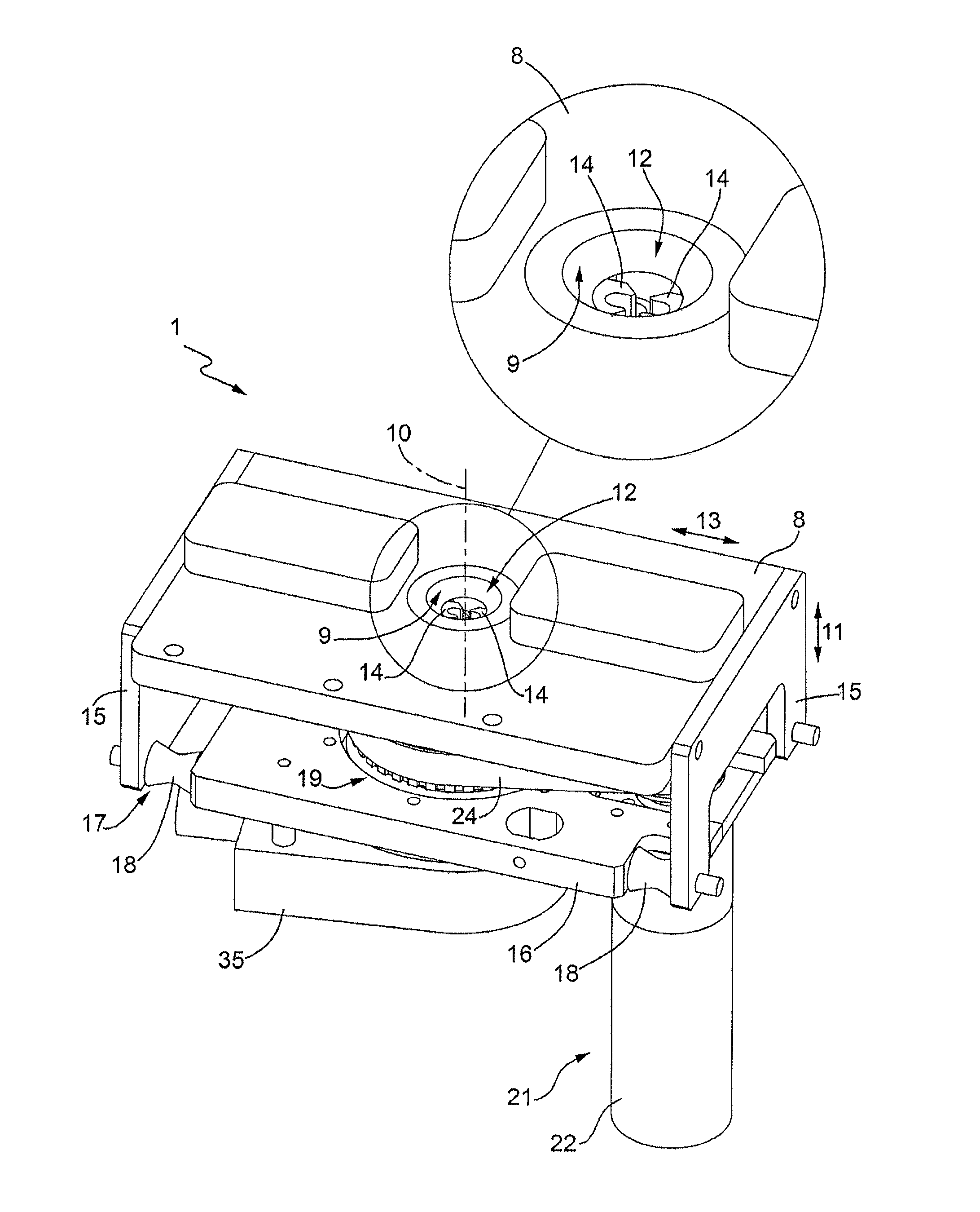 Apparatus for the removal of needles of syringes