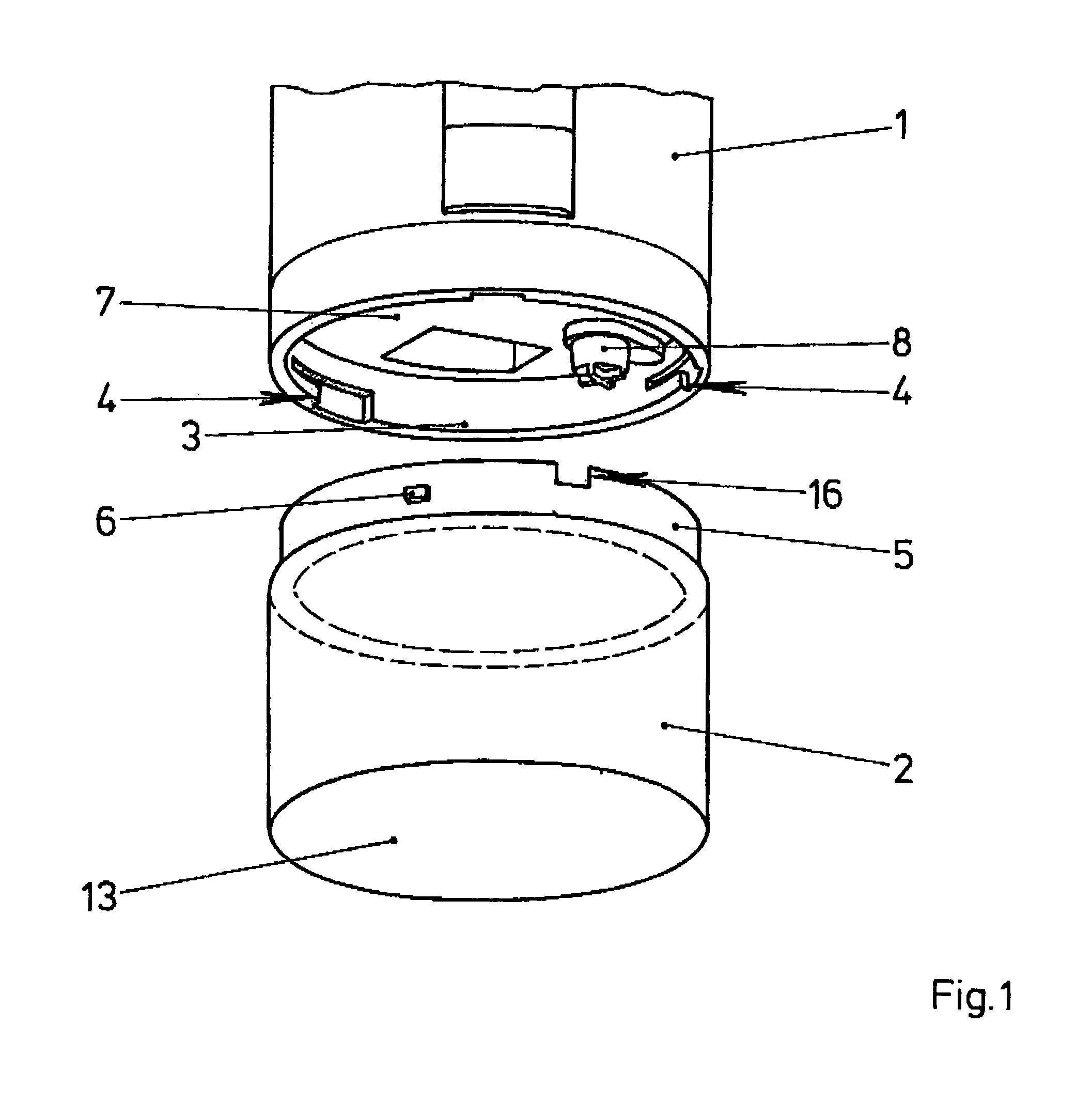 Mouth rinsing device having two detachably connectable housings