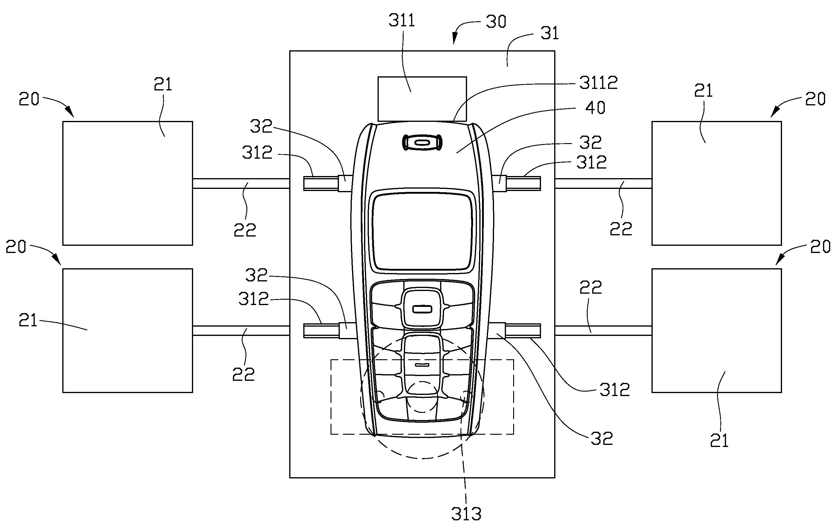 Flexible fixing system for product testing