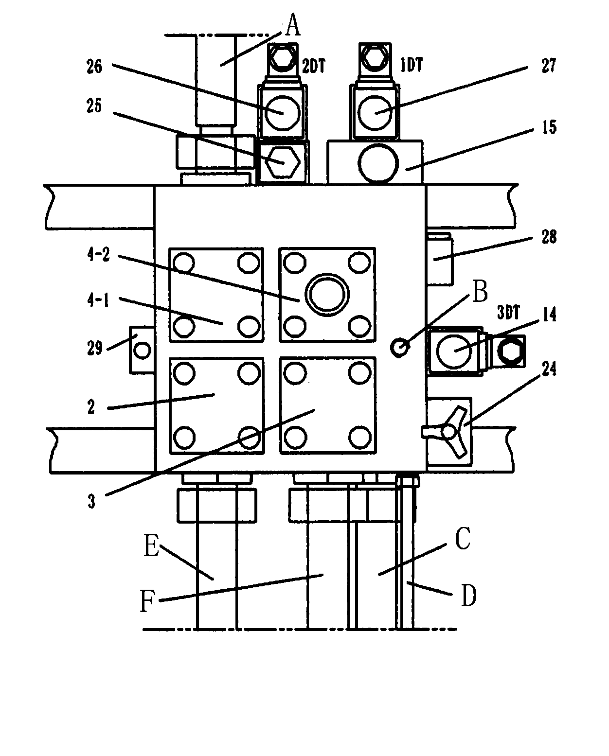 Hydraulic transmission and control system for press machine