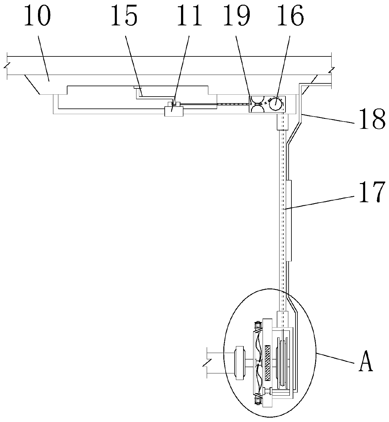 Off-spin anti-blocking mechanism for pipeline sewage pretreatment