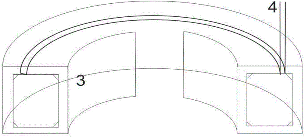 Distributed fiber monitoring method and system for strains and stresses of ship lock structure