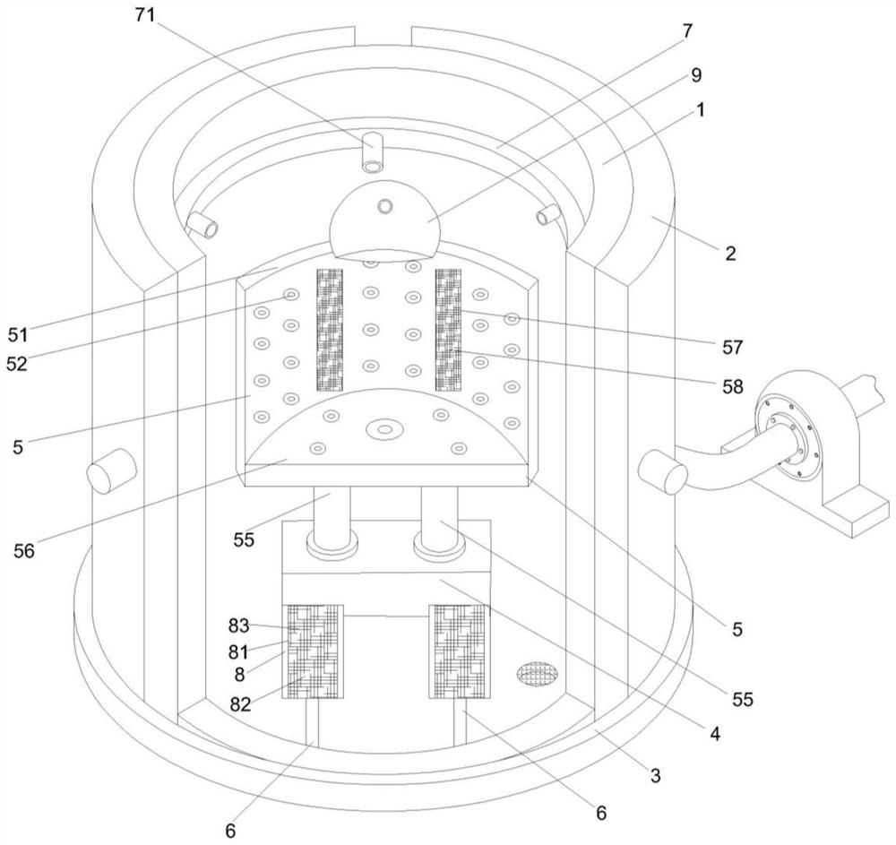 Automatic bathing device in building