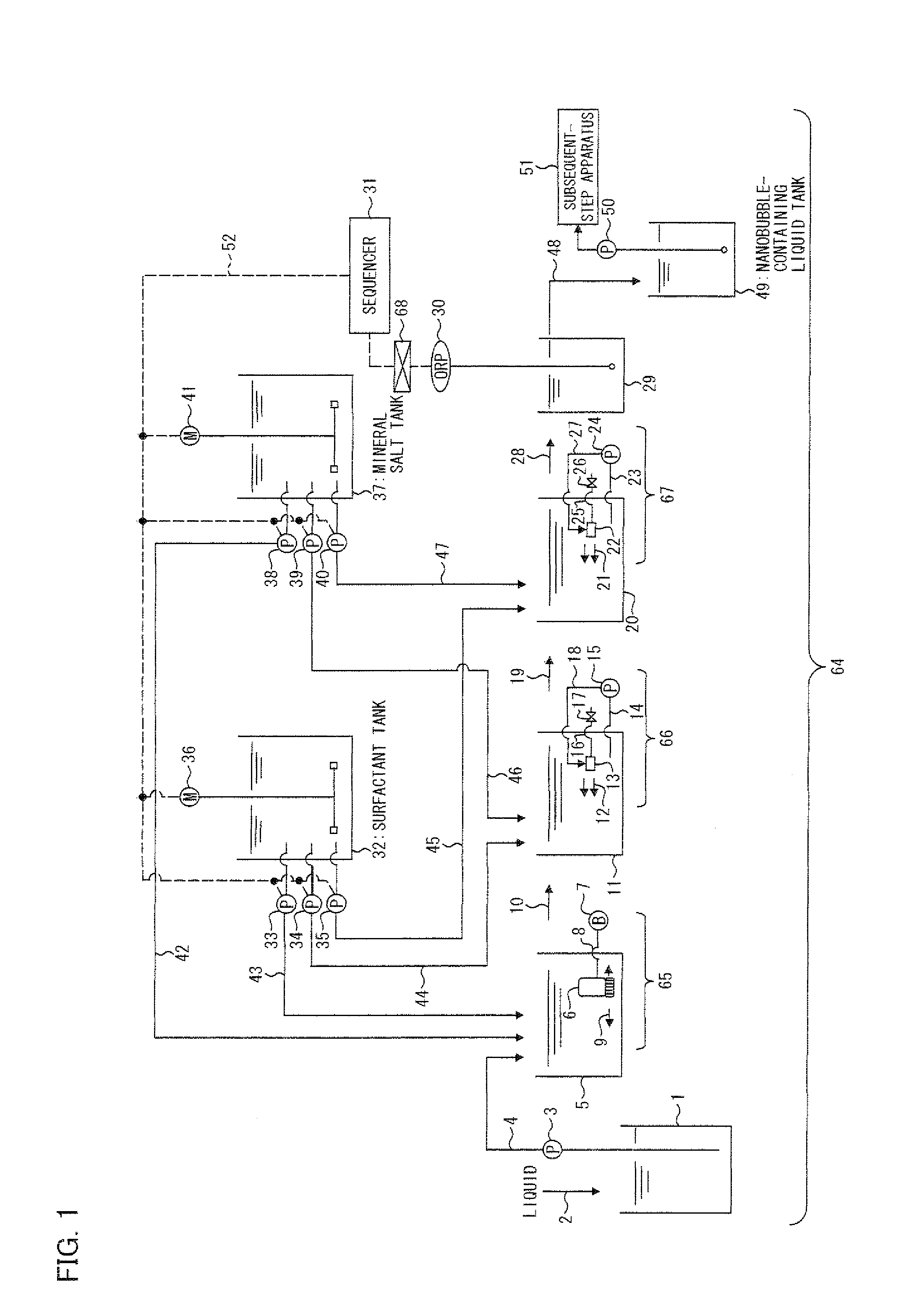 Nanobubble-containing liquid producing apparatus and nanobubble-containing liquid producing method