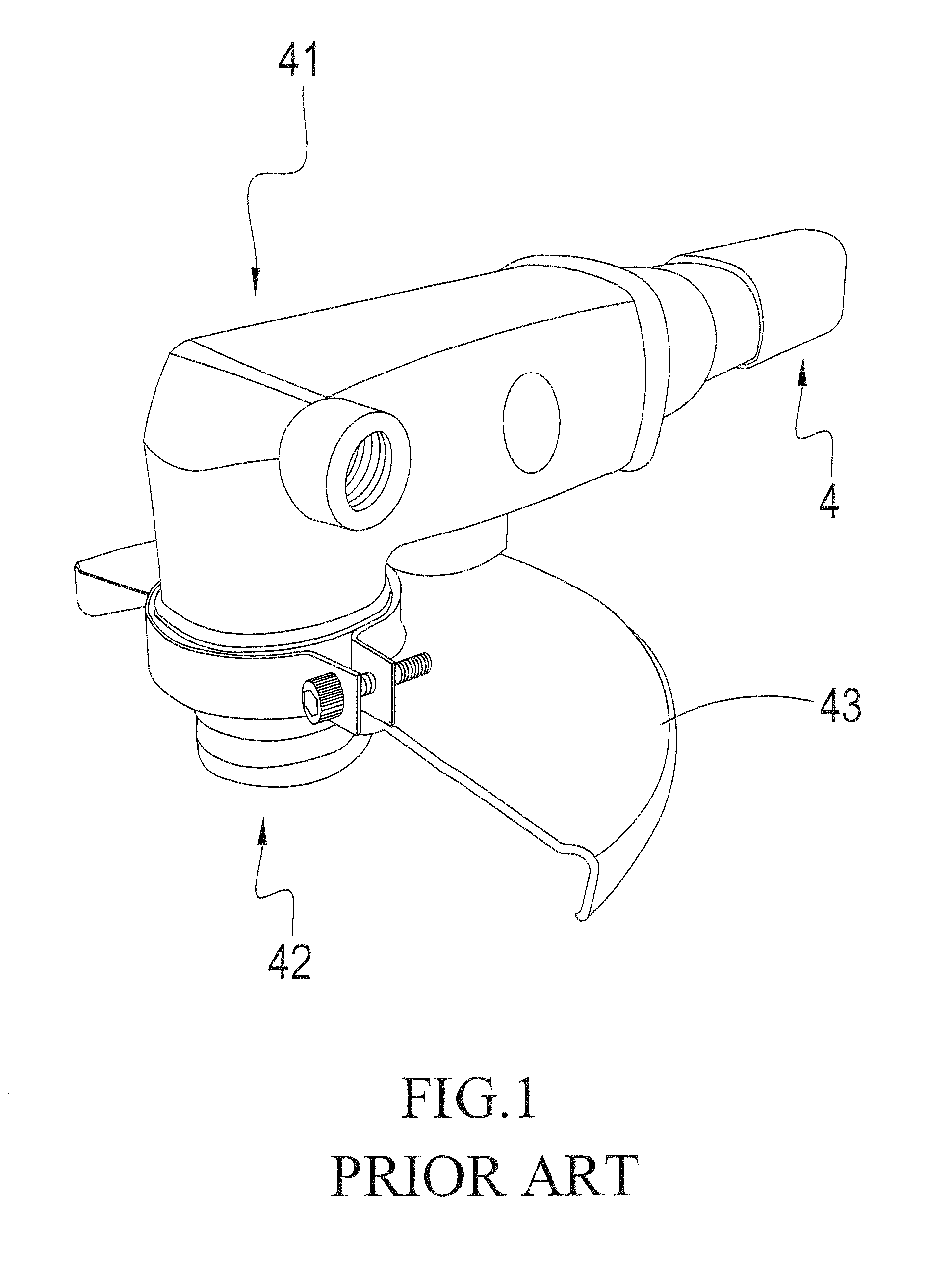 Handheld pneumatic grinder with adjustable wheel guard structure