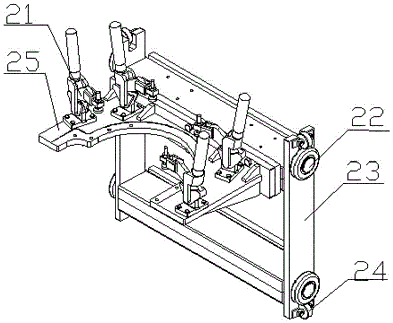 Automatically-positioned power unit test bench