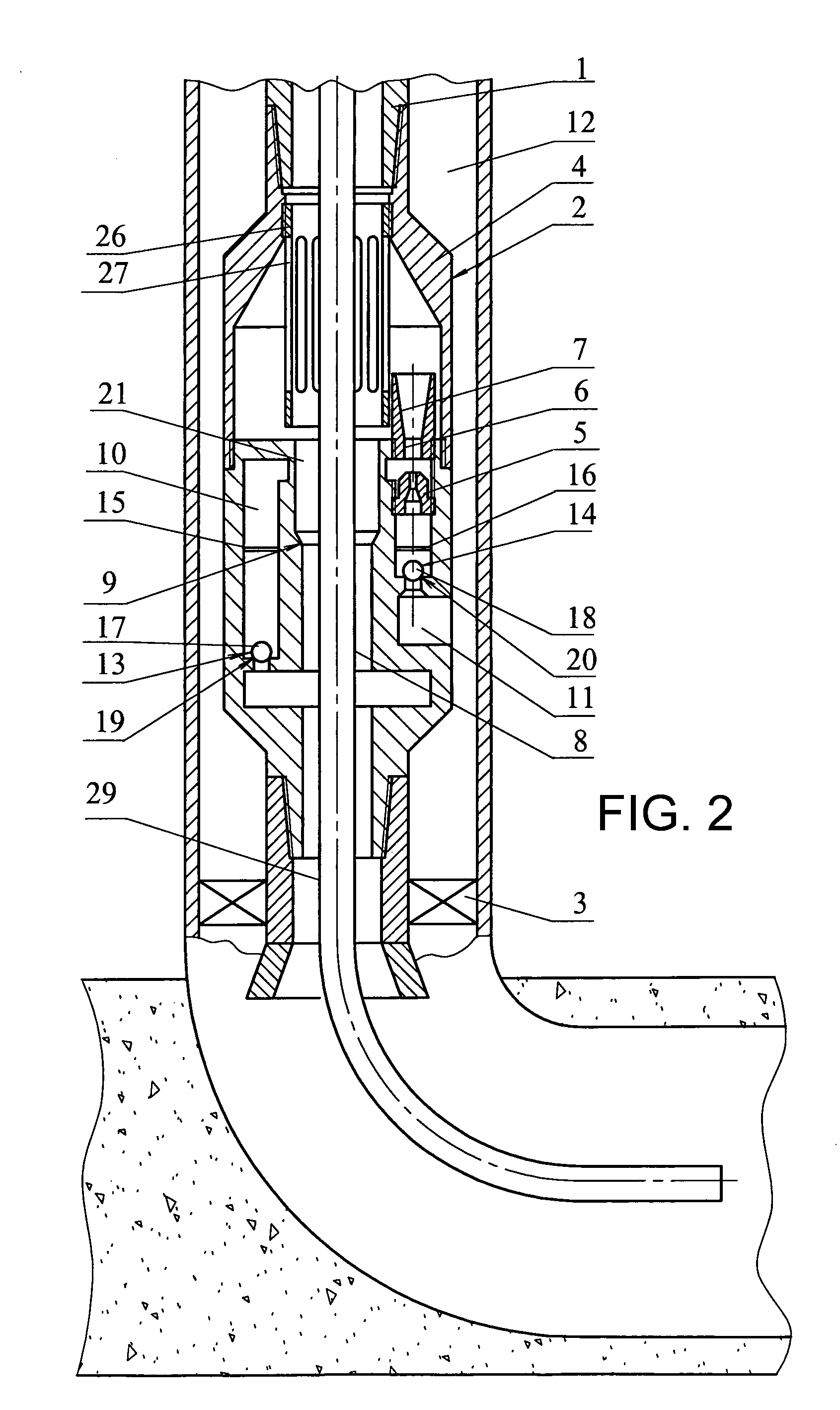 Bore-hole jet device for formation hydraulic fracturing and horizontal well examination and a method for the operation thereof