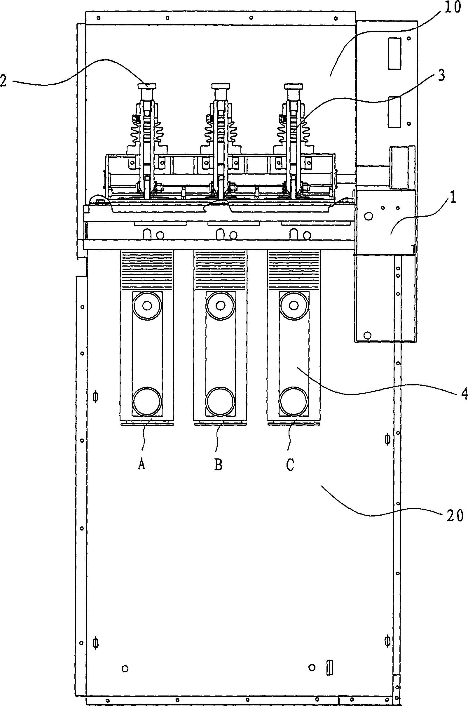 Fixed vacuum breaker switch cabinet