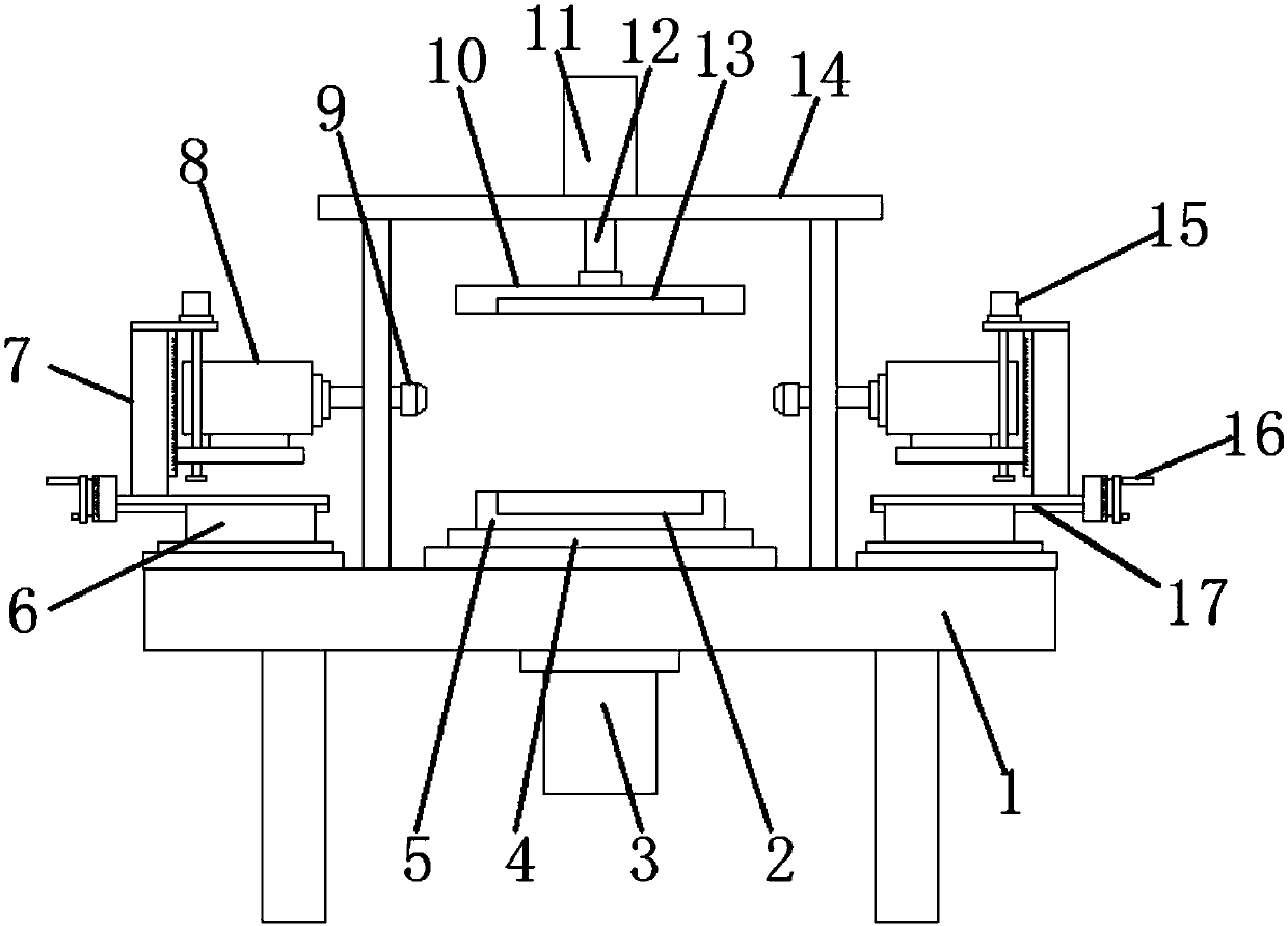 Rotating and clamping type drilling machine for workpieces