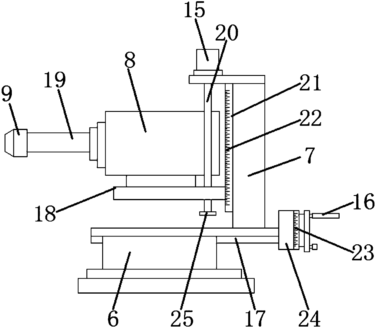 Rotating and clamping type drilling machine for workpieces