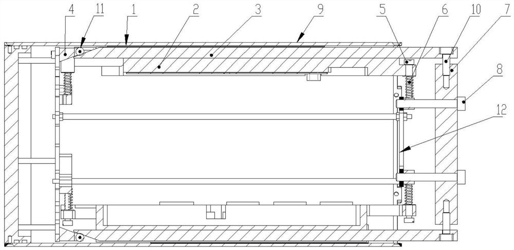 Cylindrical cabin pre-compression tensioning heat dissipation structure and sealed cabin