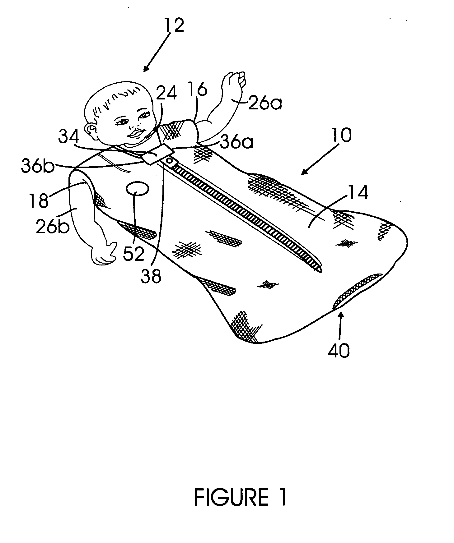 Clothing for maintaining a baby's normal body temperature