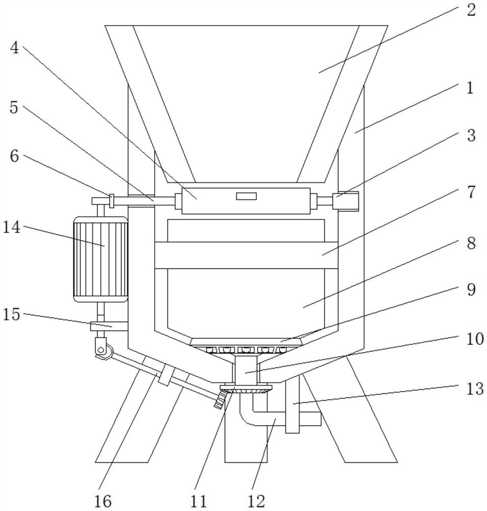 A construction sand screening device