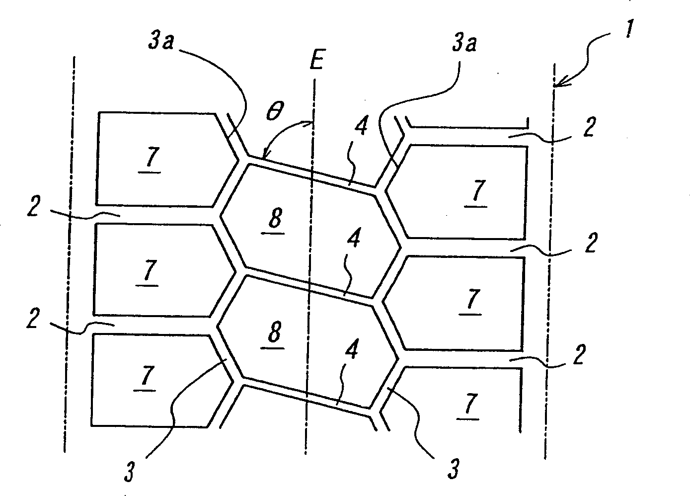 Off-the-road tire and iss production method