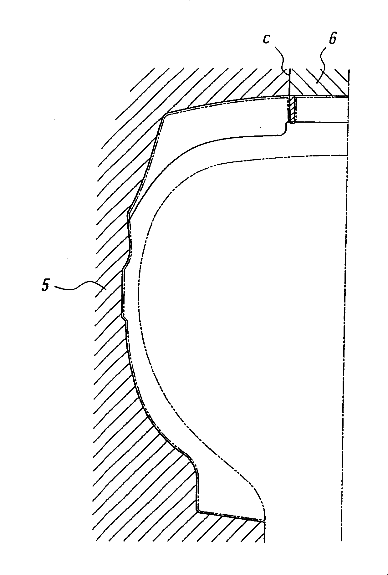 Off-the-road tire and iss production method