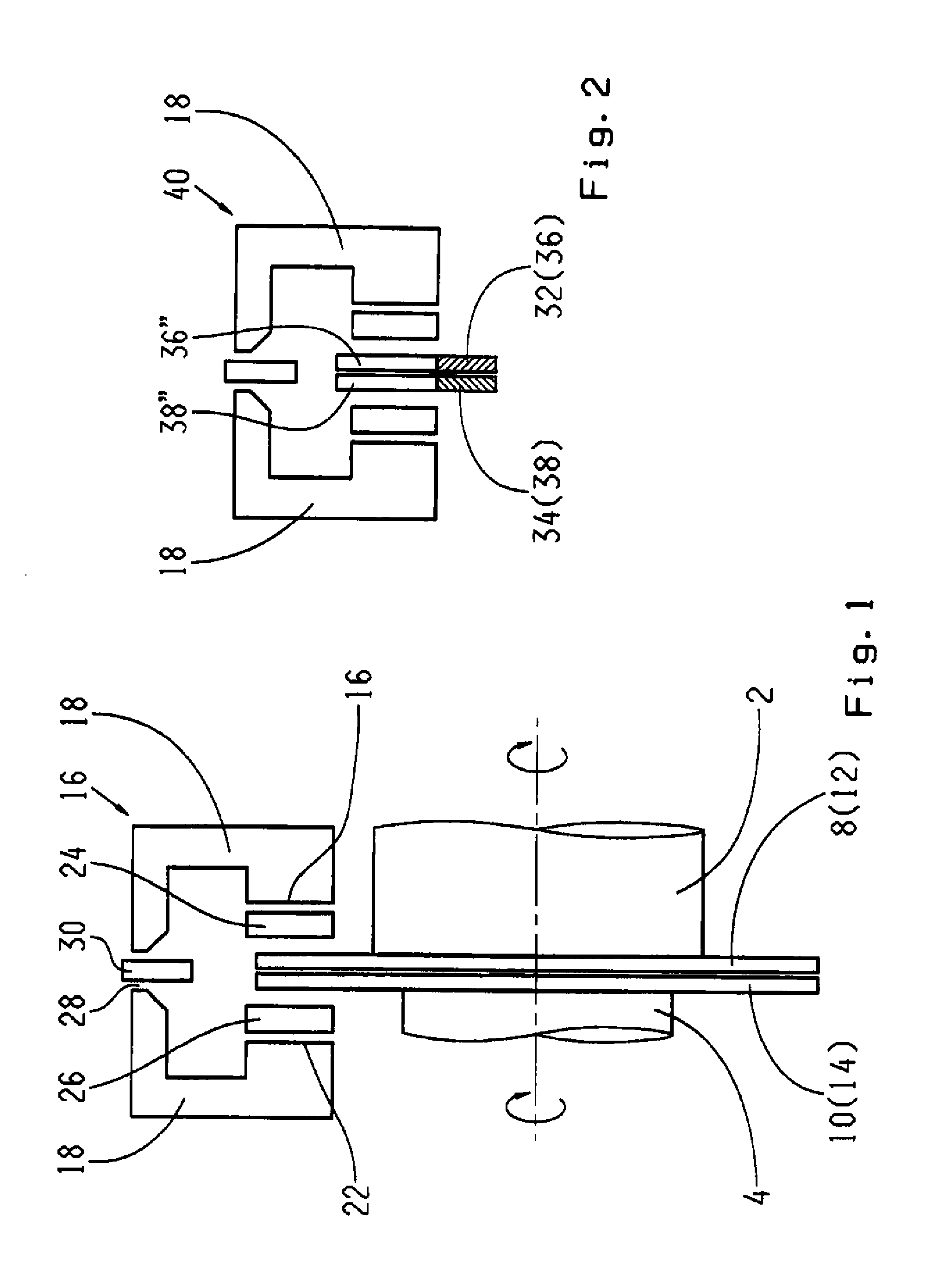 Method and device for the non-contact measurement of a displacement of components relative to one another