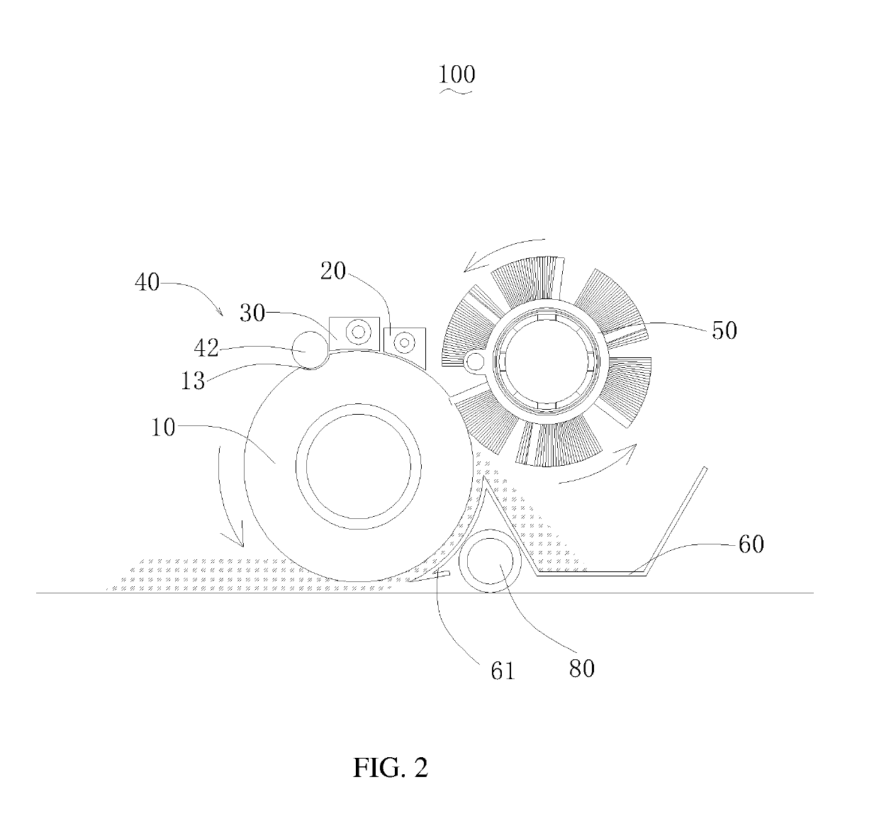 Sweeping robot and corresponding cleaning device